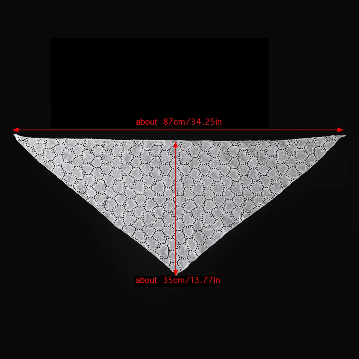 White Flower Lace Triangle Scarf for Girls — feature 11