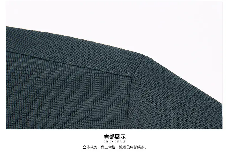 Men's Dark Blue Polo Long Sleeve T-Shirt — feature 27