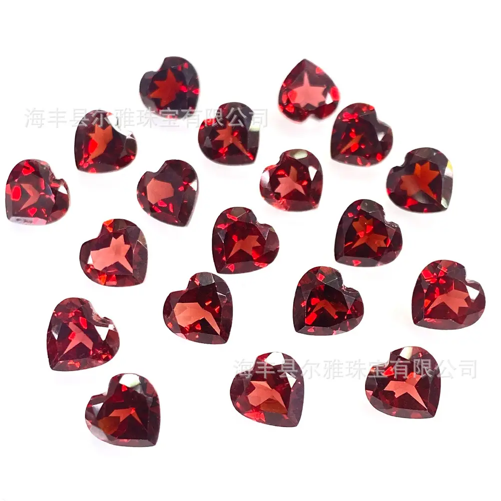 Natural Red Heart Garnet Gems for Rings & Earrings - Image 2