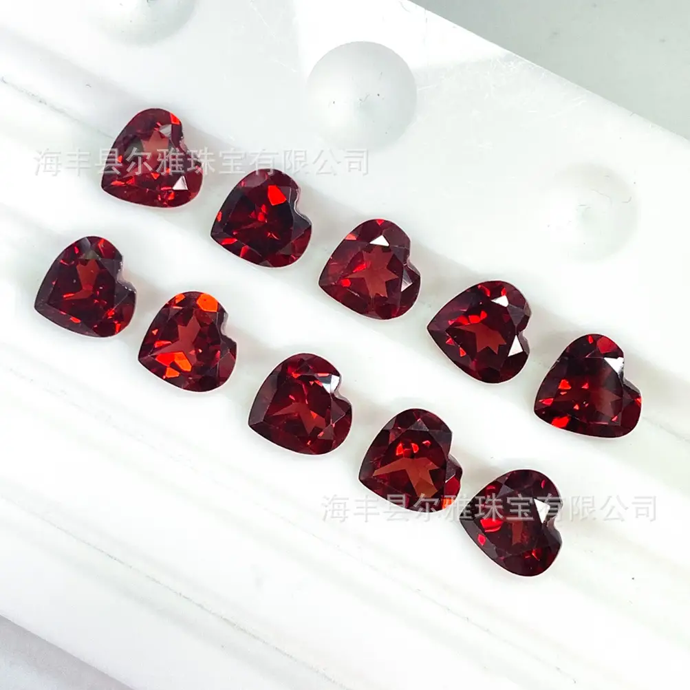 Natural Red Heart Garnet Gems for Rings & Earrings - Image 3