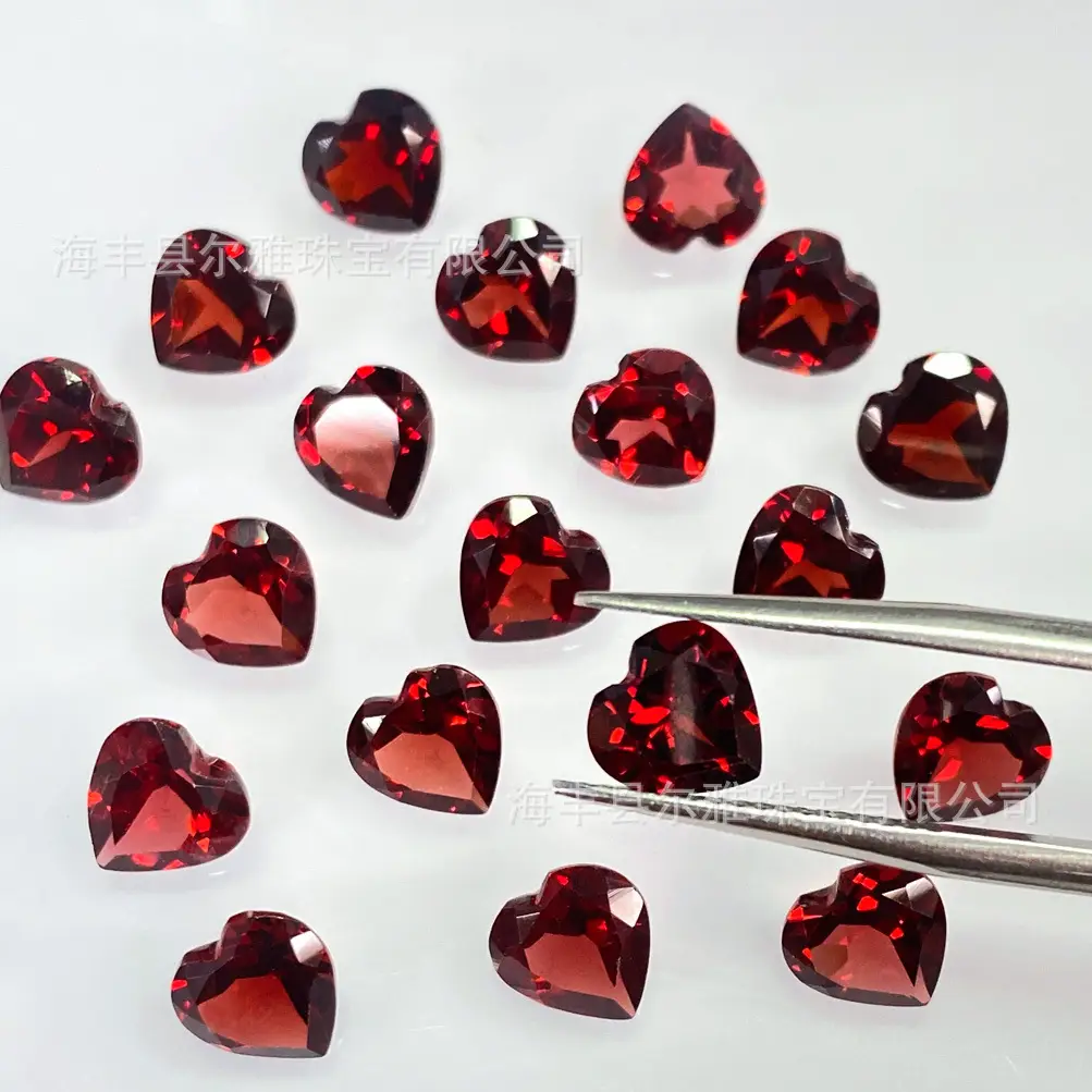 Natural Red Heart Garnet Gems for Rings & Earrings - Image 4