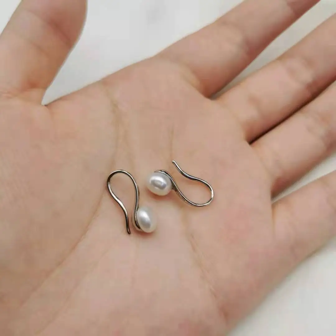 14K Gold Pearl Earrings for Women - Image 3