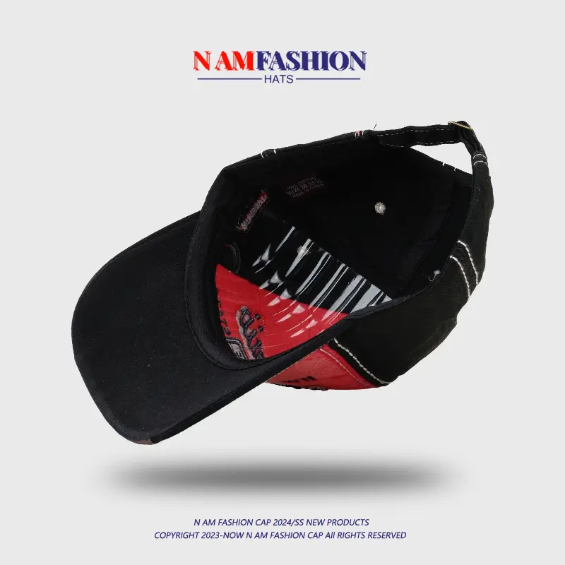 Men Korean Style Retro Washed Baseball Cap Pink Blue — feature 19