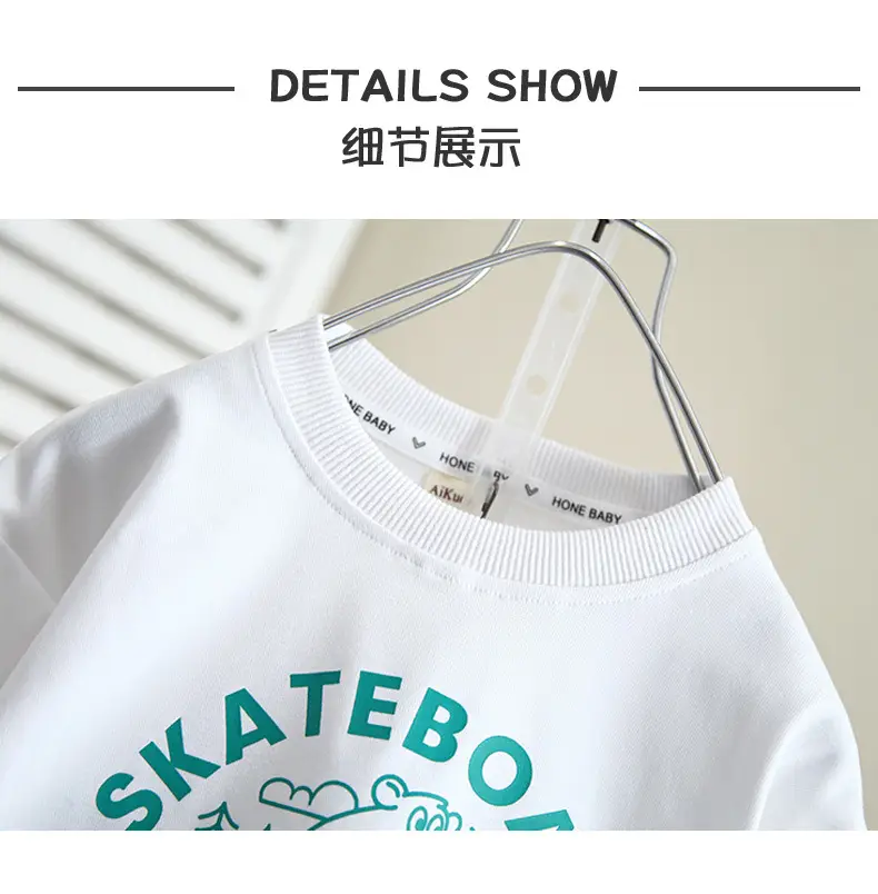 Boys Skateboard T-Shirt White 2026 Kids Wear — feature 6