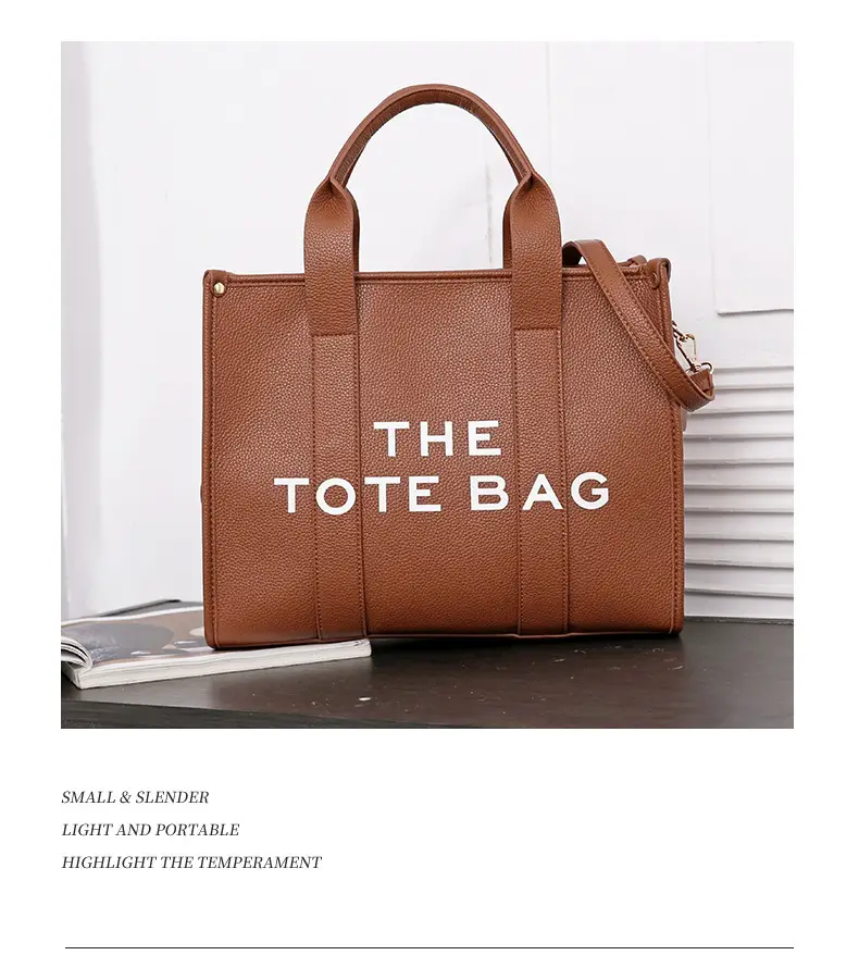High-end Korean Letter Tote Bag Beige Lightweight Shoulder Bag — feature 7