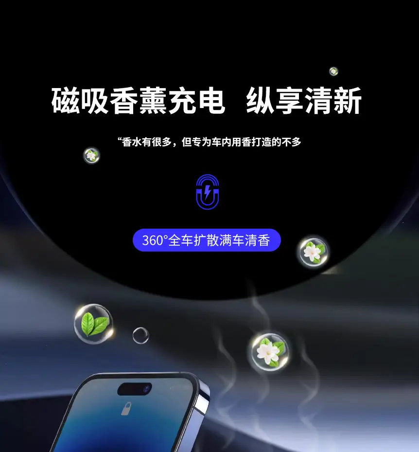 Magnetic Phone Holder for Car with Green Light — feature 8