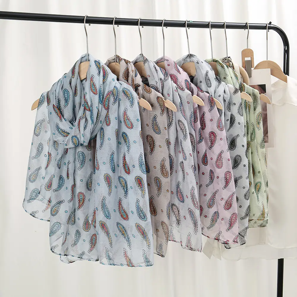 Silk Paisley Scarf Women Large Size Shawl - Image 8