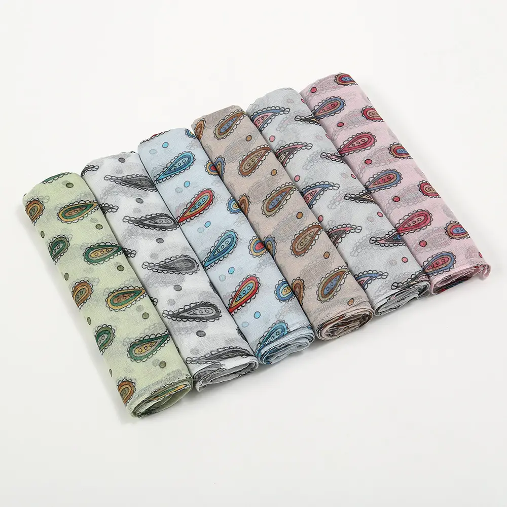 Silk Paisley Scarf Women Large Size Shawl - Image 9