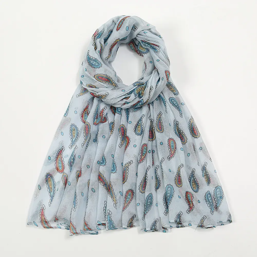 Silk Paisley Scarf Women Large Size Shawl - Image 2