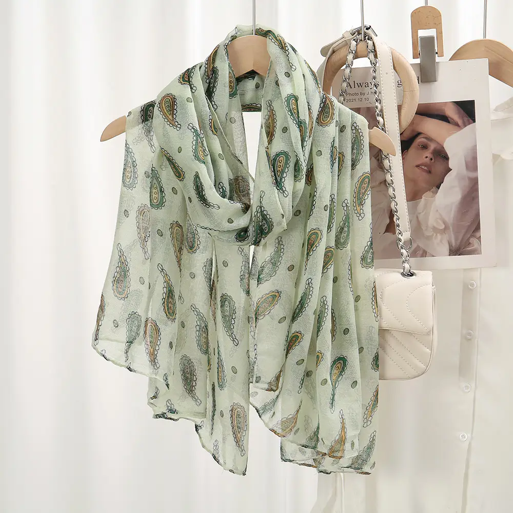 Silk Paisley Scarf Women Large Size Shawl — feature 12