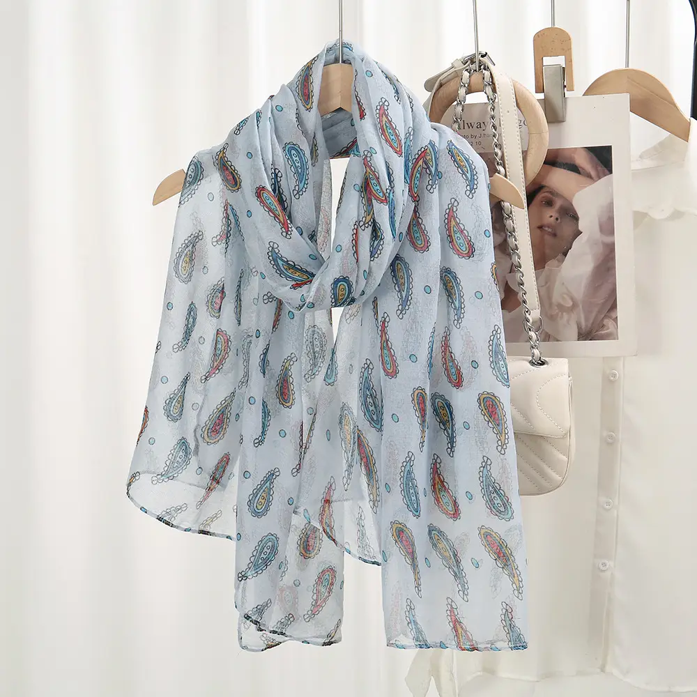 Silk Paisley Scarf Women Large Size Shawl — feature 6