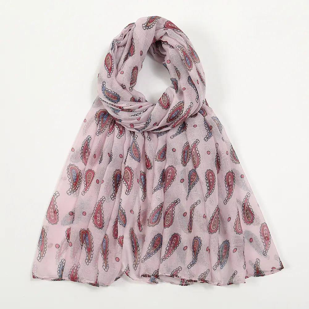 Silk Paisley Scarf Women Large Size Shawl - Image 3