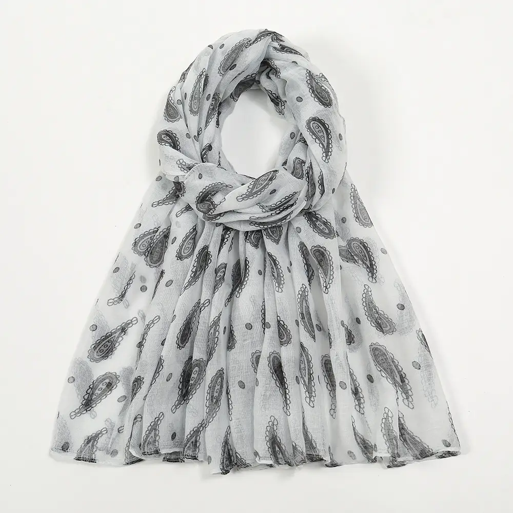 Silk Paisley Scarf Women Large Size Shawl - Image 4