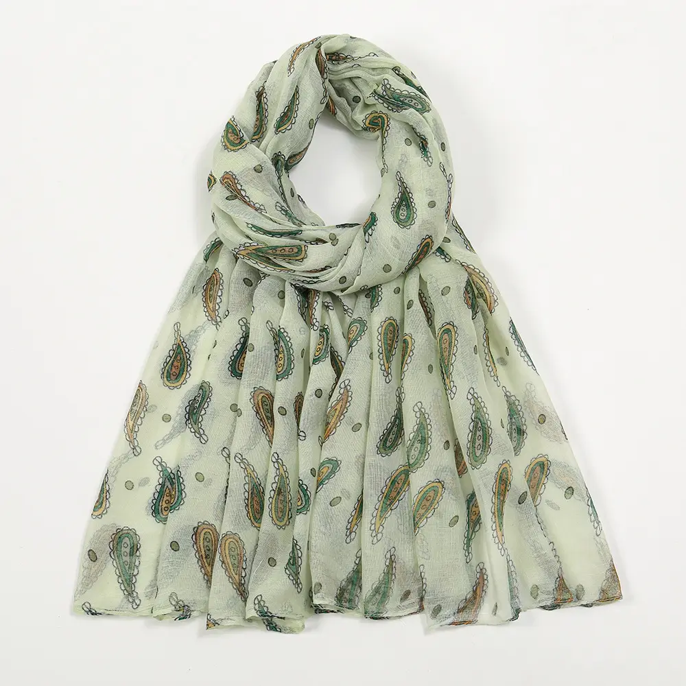 Silk Paisley Scarf Women Large Size Shawl - Image 5