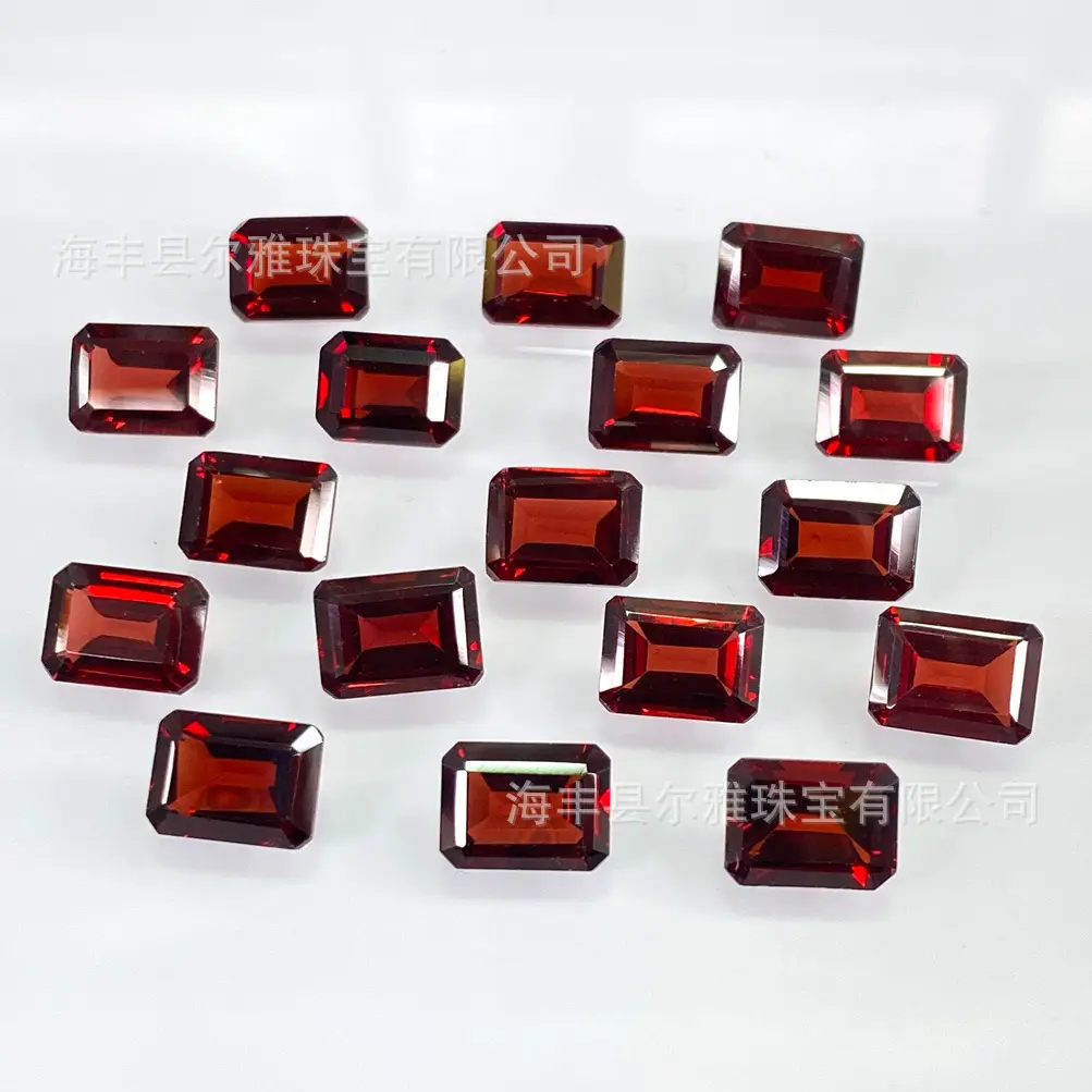 Natural Garnet Small Octagonal Cabochon Jewelry