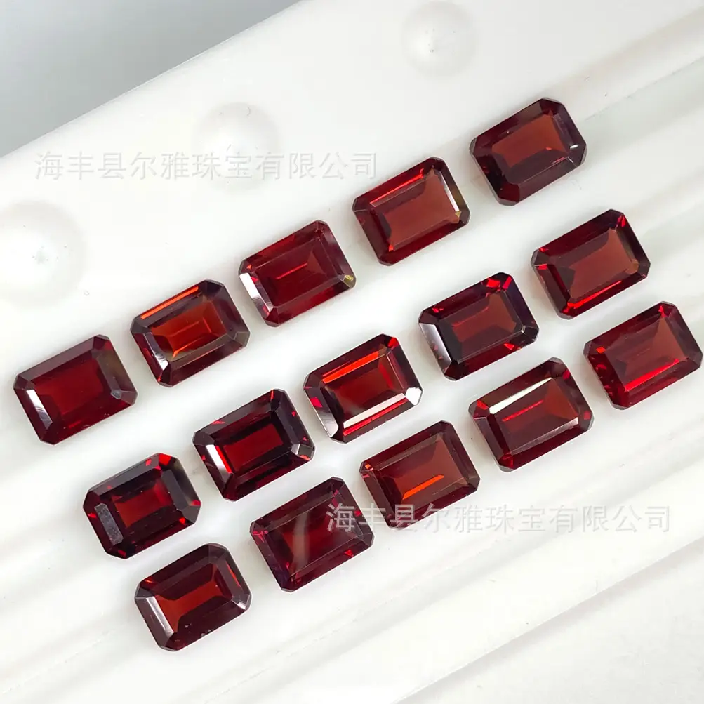 Natural Garnet Small Octagonal Cabochon Jewelry