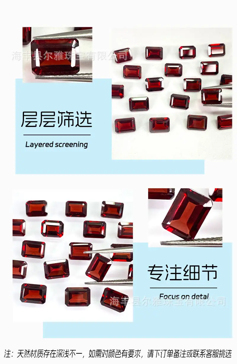 Natural Garnet Small Octagonal Cabochon Jewelry — feature 10