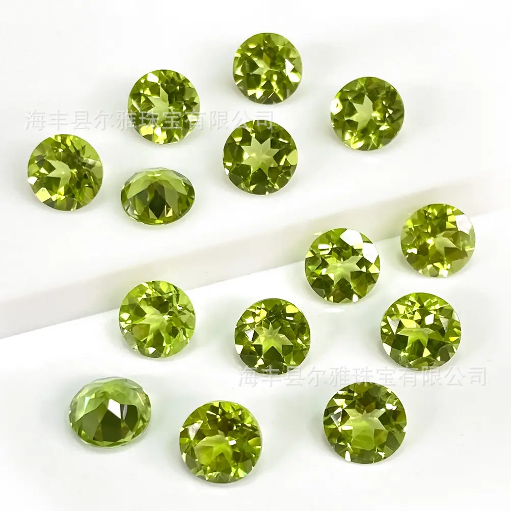 Green Peridot Round Cabochon Jewelry Set - Image 2
