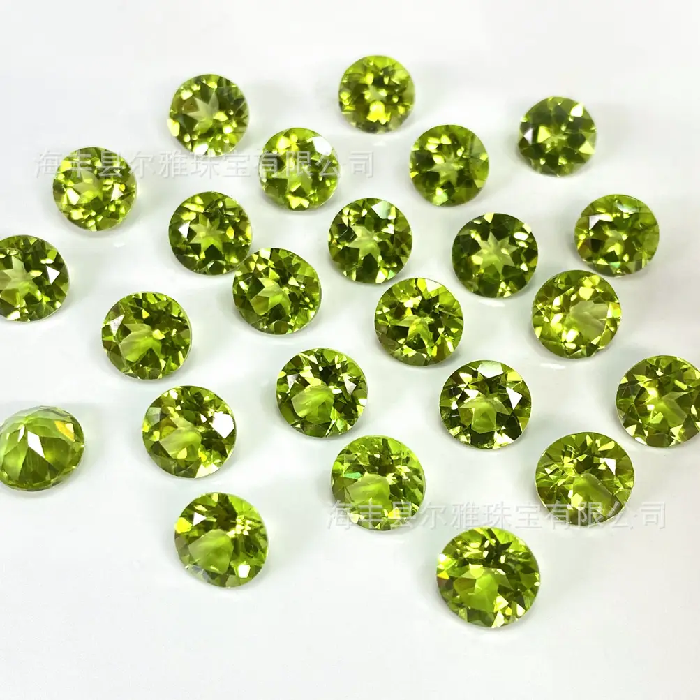 Green Peridot Round Cabochon Jewelry Set - Image 3
