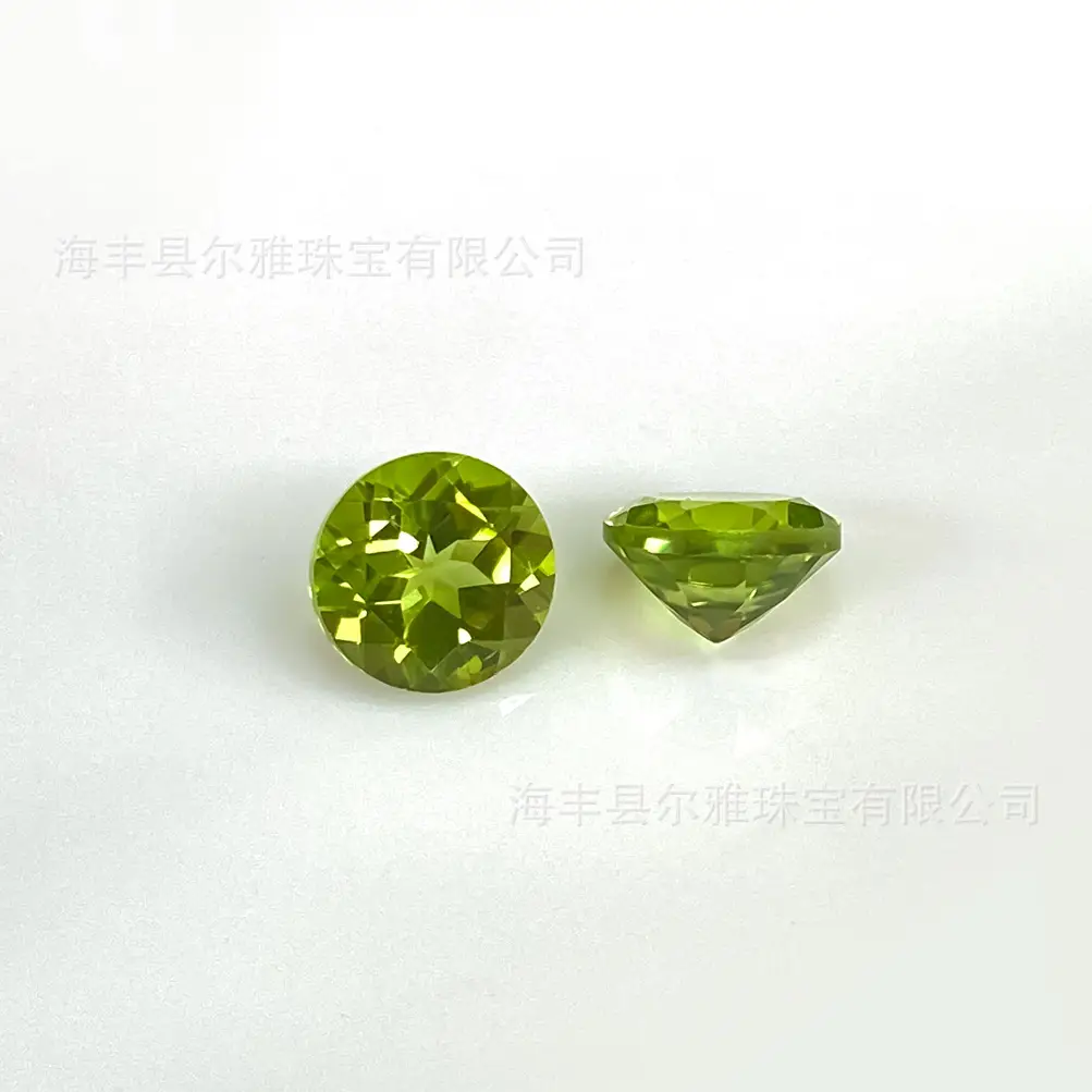 Green Peridot Round Cabochon Jewelry Set - Image 4