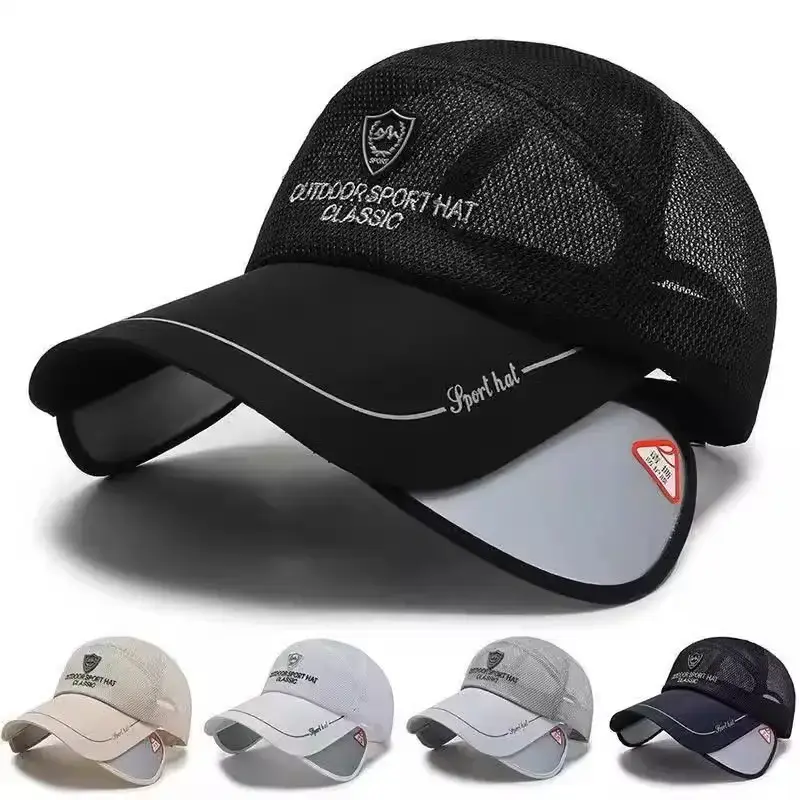Men's Black Mesh Sun Hat with UV400 Lens — feature 12
