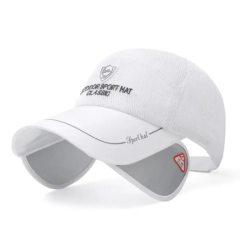Men's Black Mesh Sun Hat with UV400 Lens - Image 2