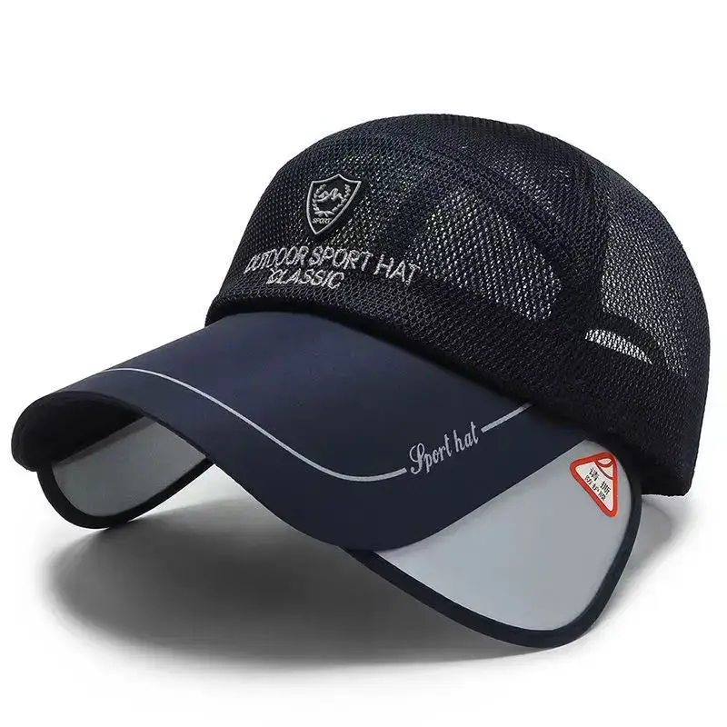 Men's Black Mesh Sun Hat with UV400 Lens - Image 3