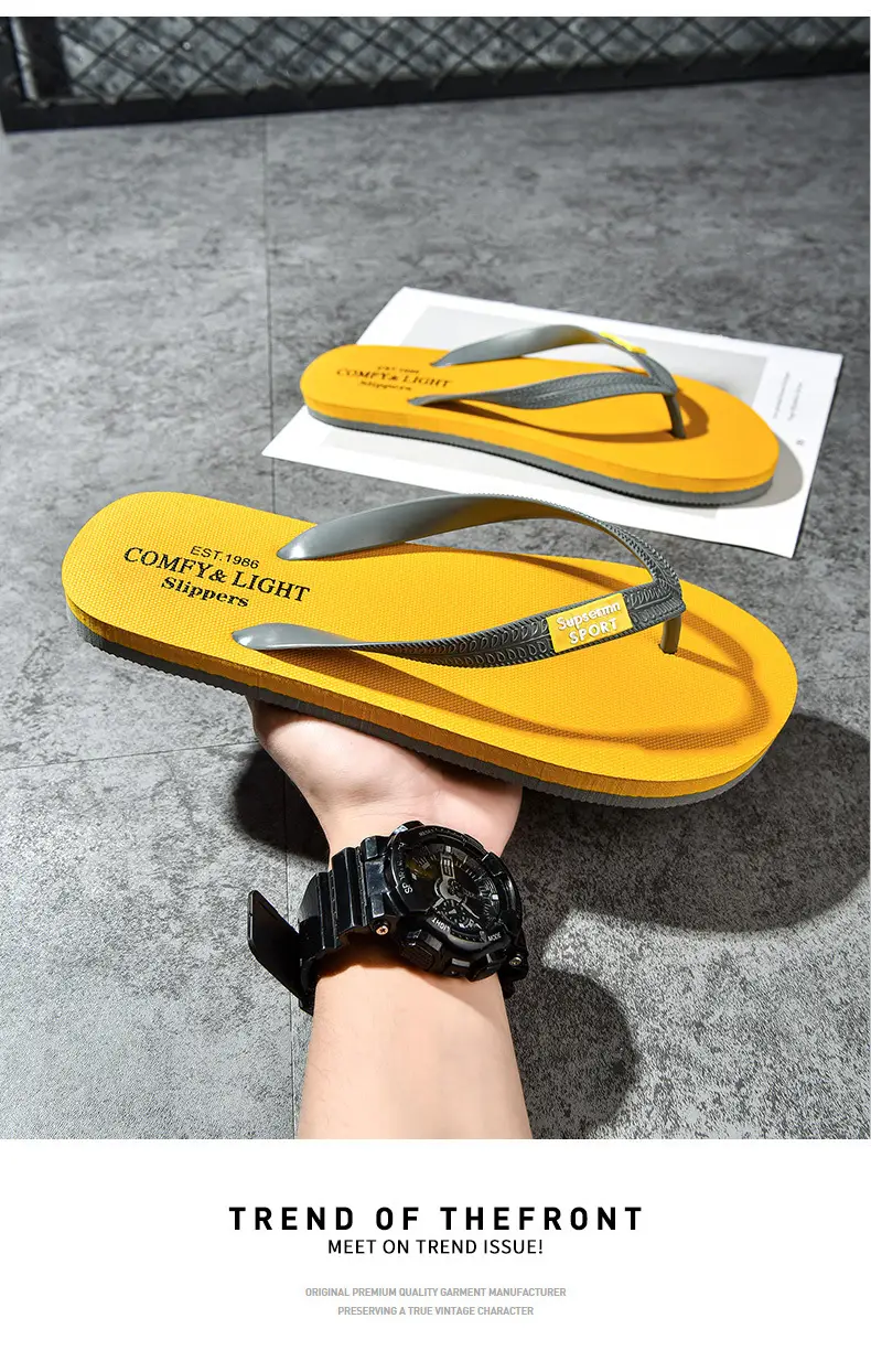 Cross-Border Large Size Korean Style Fashionable Men's Flip-Flops Summer Flip-Flops Men's Beach Shoes Trendy Lazy Flip-Flops — feature 19