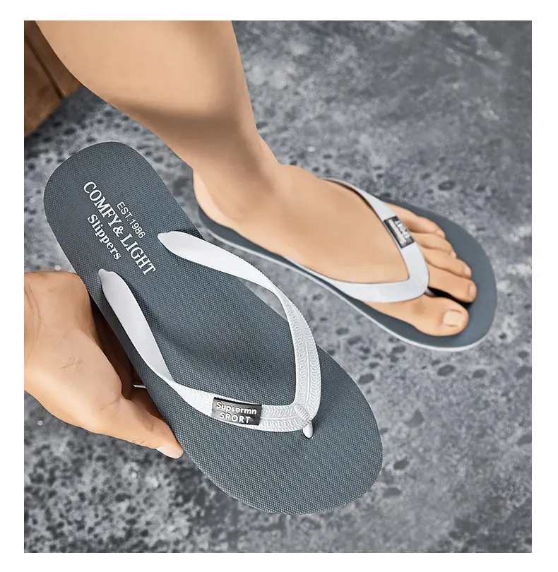 Cross-Border Large Size Korean Style Fashionable Men's Flip-Flops Summer Flip-Flops Men's Beach Shoes Trendy Lazy Flip-Flops — feature 22