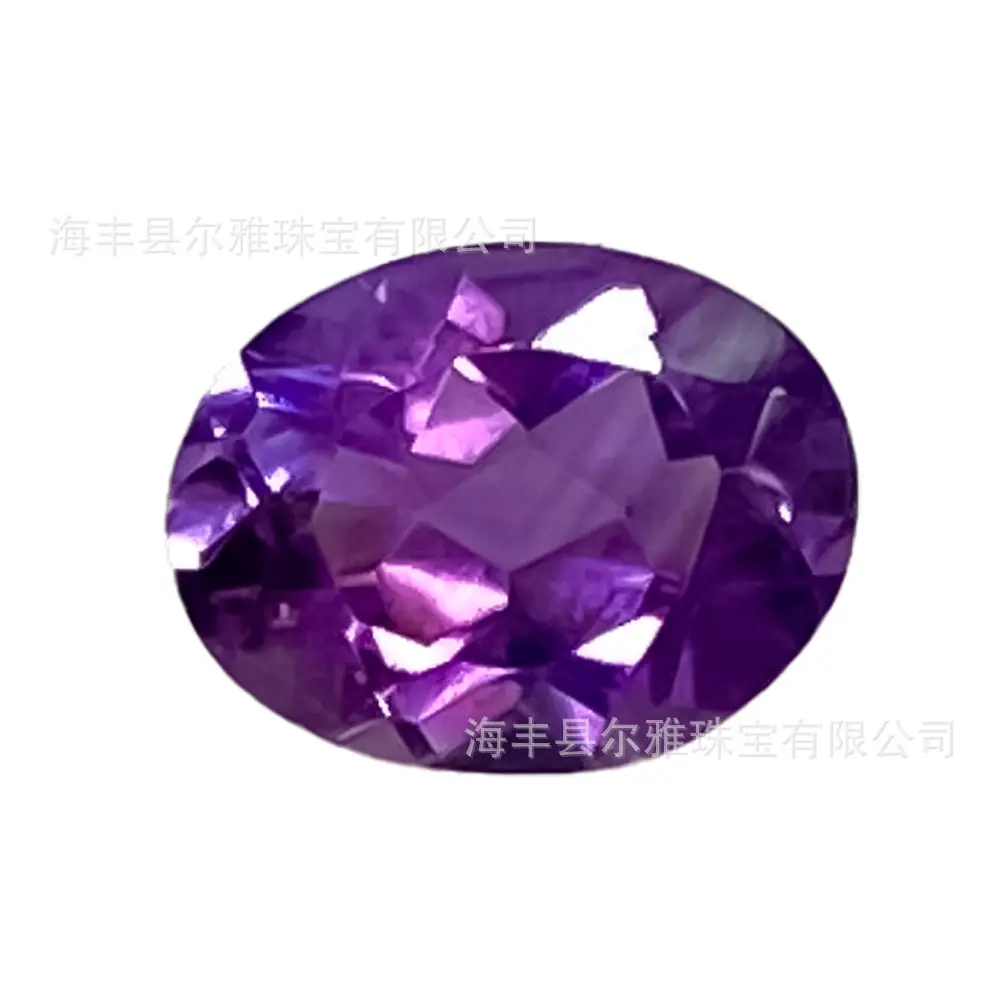 Natural Purple Oval Egg Stone Earrings Pendant Set - Image 5