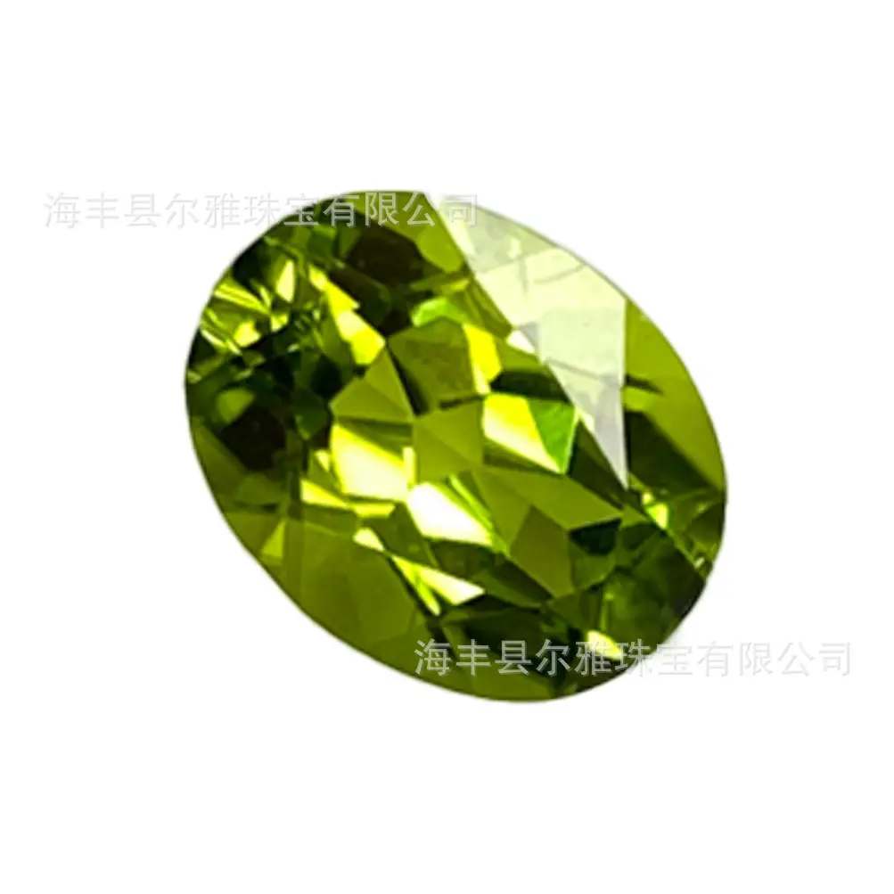 Natural Peridot Cabochon Egg Shaped Gemstone Earrings - Image 5