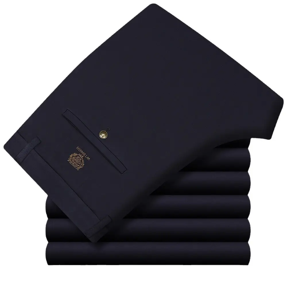 Men's Black Stretch Pants Four-Sided Stretch Business Dress - Image 12