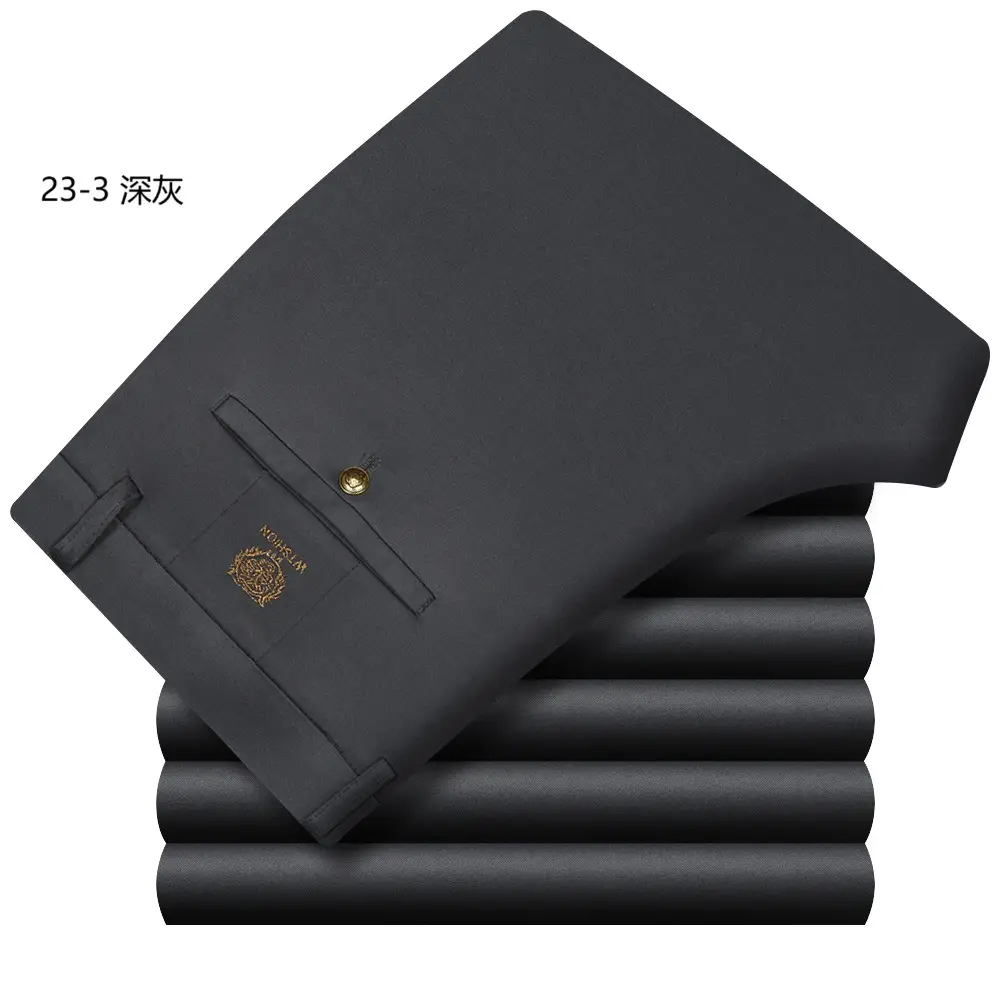Men's Black Stretch Pants Four-Sided Stretch Business Dress - Image 6