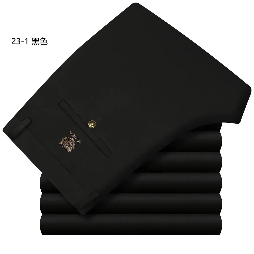 Men's Black Stretch Pants Four-Sided Stretch Business Dress - Image 7