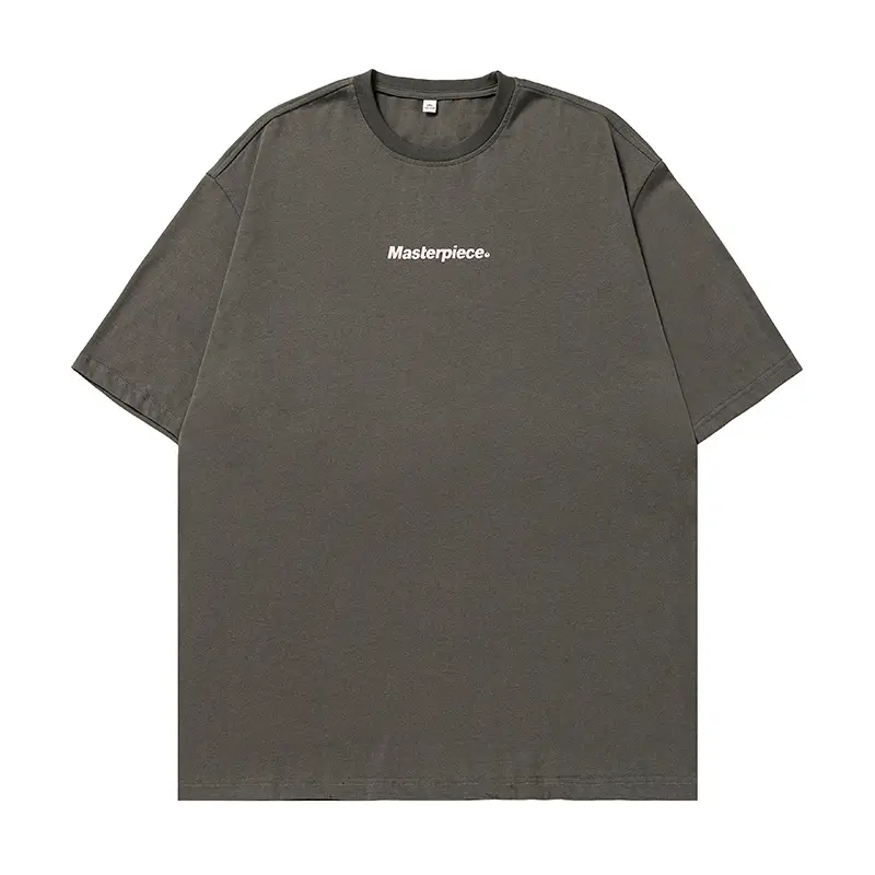 Hanlu Pure Cotton Letter Print T-Shirt for Men Women - Image 3