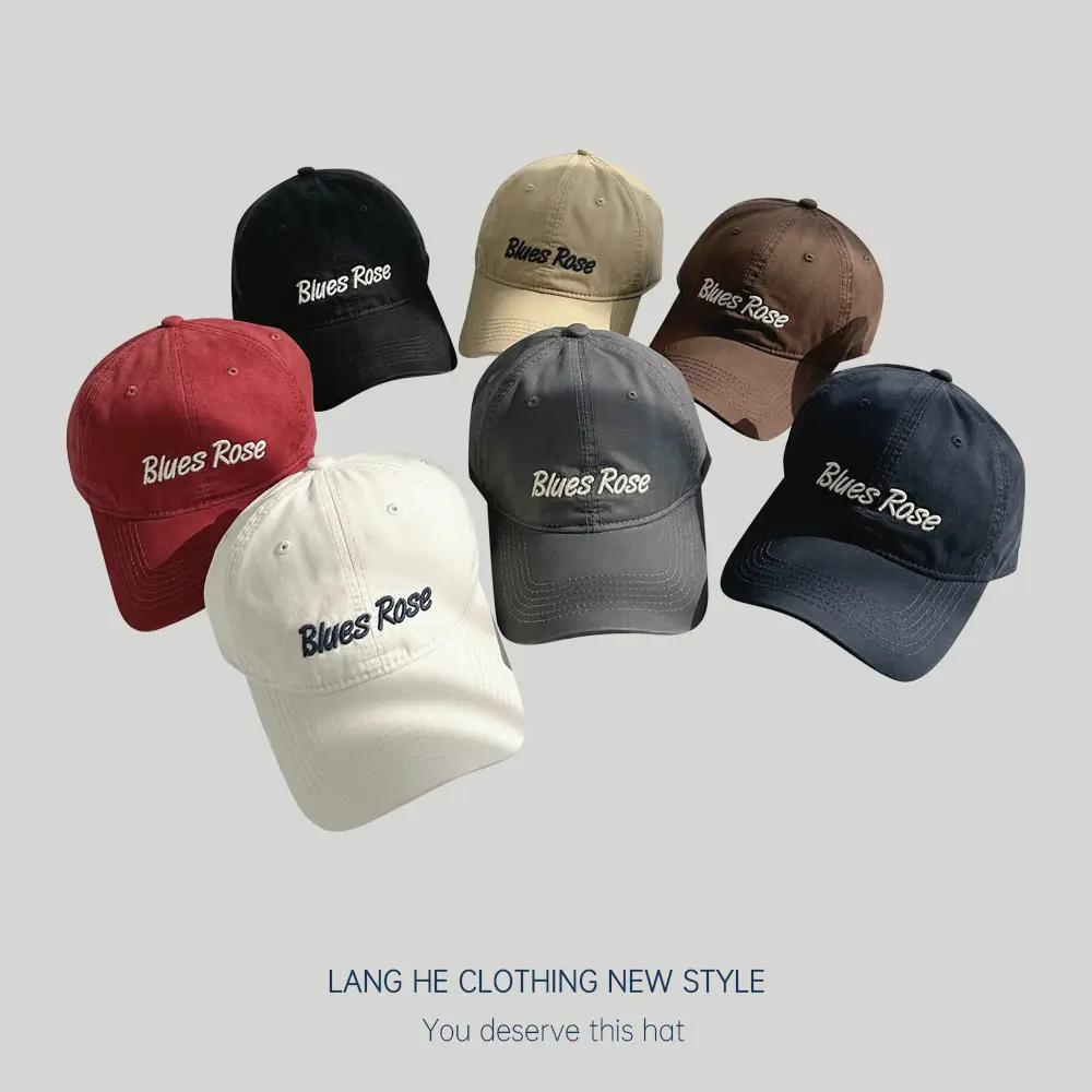 Black Embroidered Baseball Cap for Men Women - Image 9
