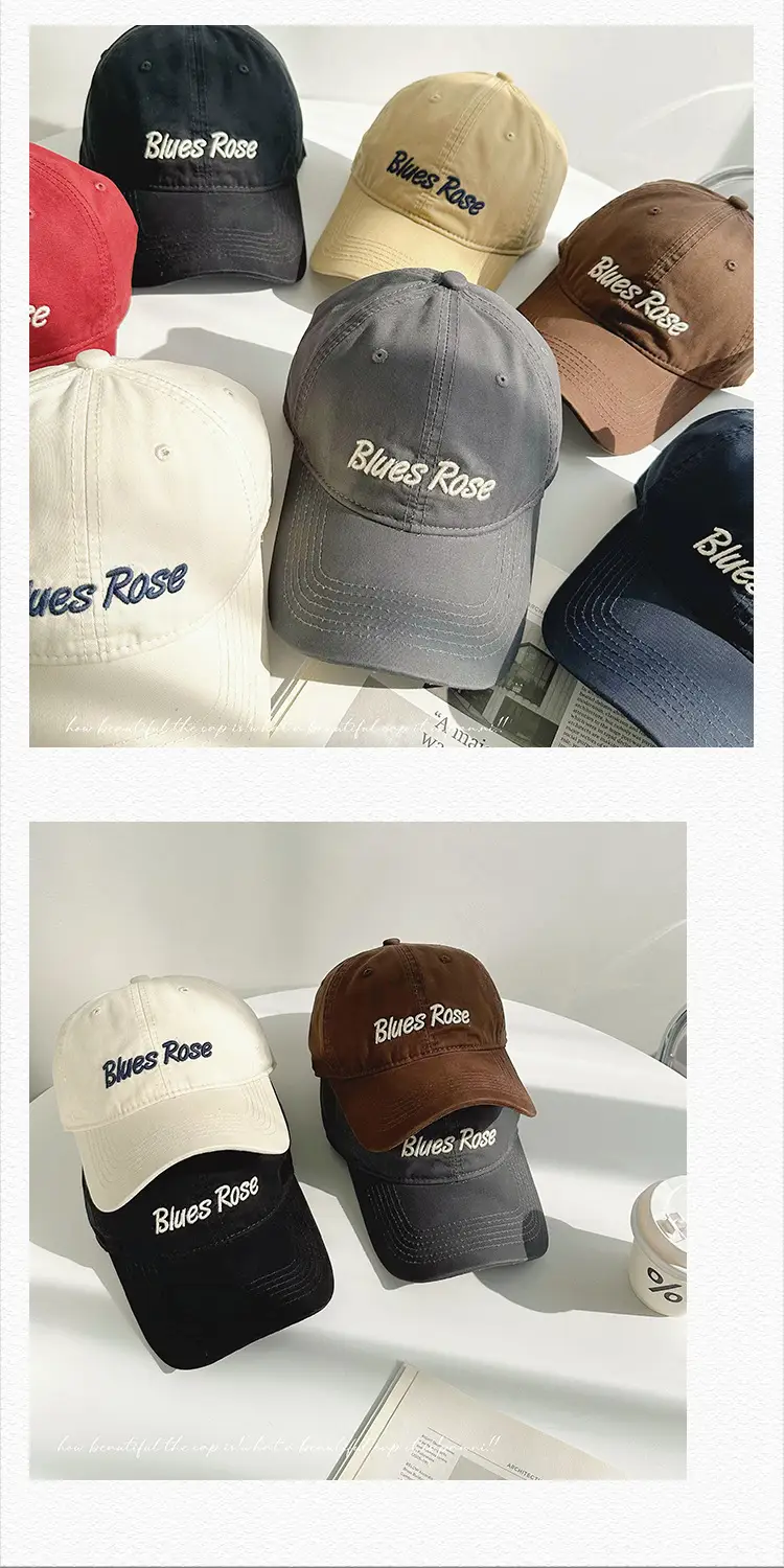 Black Embroidered Baseball Cap for Men Women — feature 42