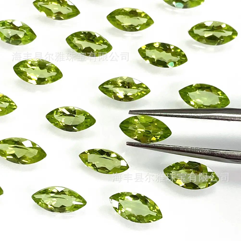 Natural Peridot Loose Stone Marquise Cut for Rings Earrings Pendants - Image 4