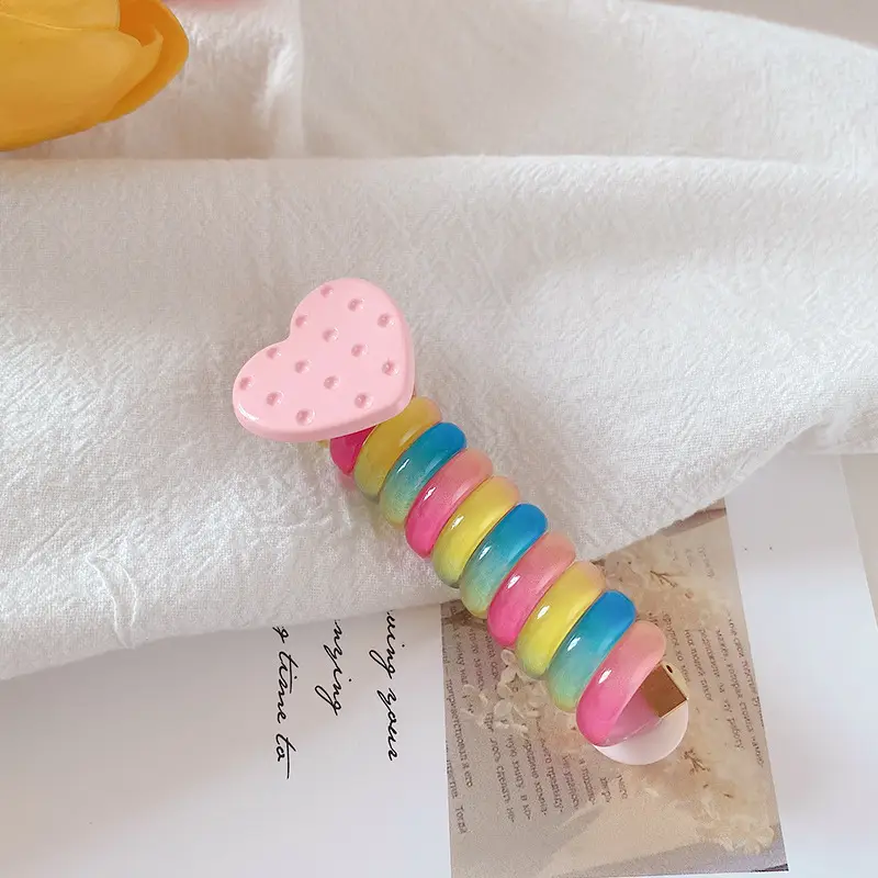 Cute Rainbow Hair Ties for Girls - Image 2