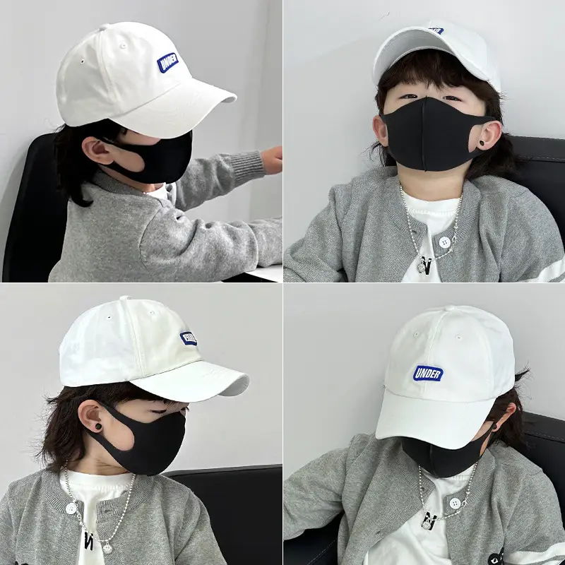 Kids Baseball Caps Autumn Green Blue Pink - Image 4