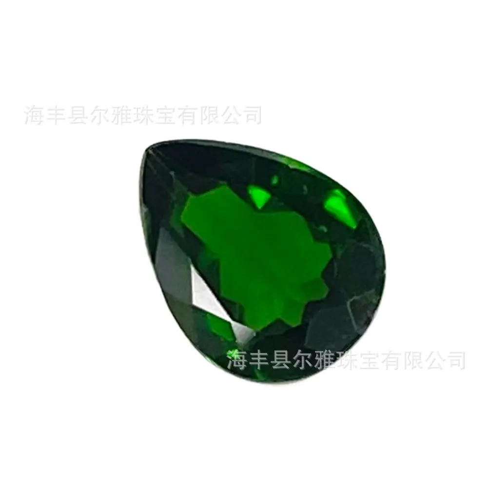Natural Green Teardrop Cabochon Gemstones for Jewelry - Image 5