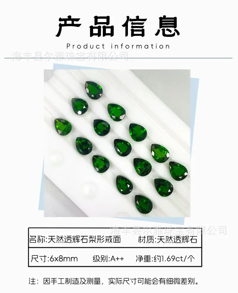 Natural Green Teardrop Cabochon Gemstones for Jewelry — feature 8