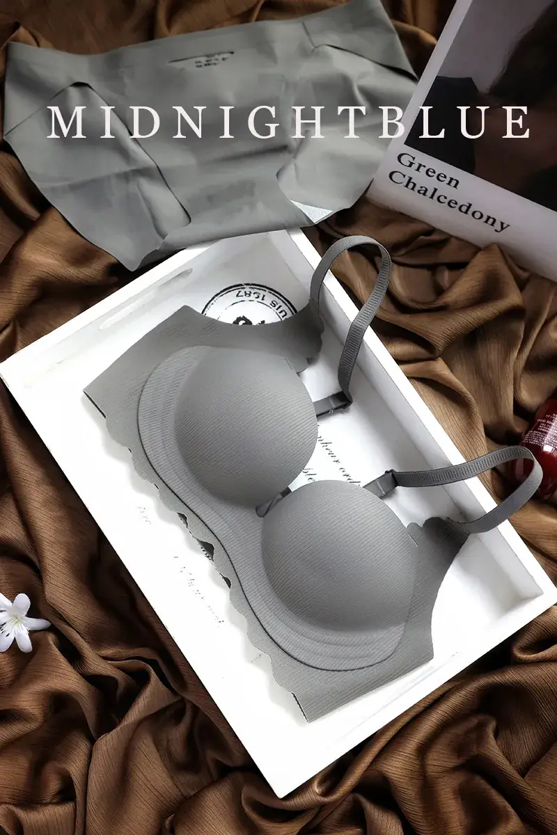 Women's Red Push Up Bra Wireless Anti Sagging — feature 14