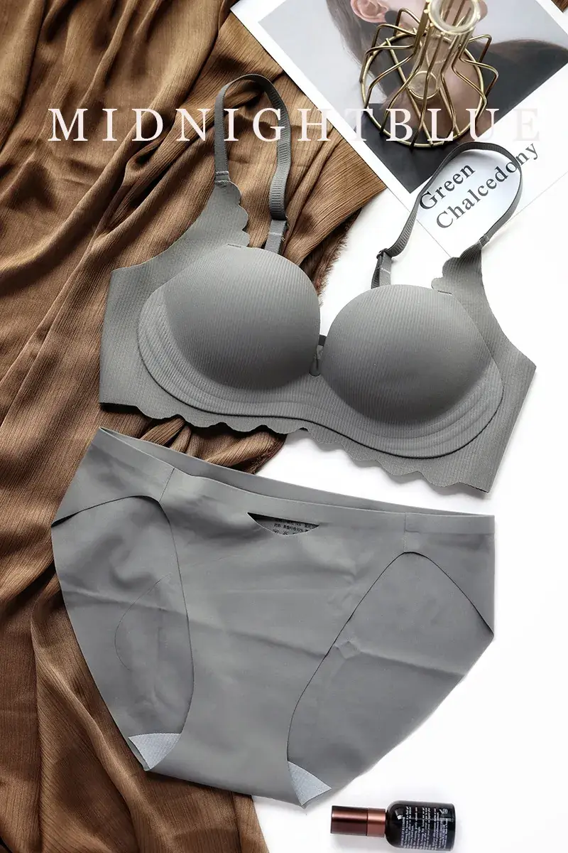 Women's Red Push Up Bra Wireless Anti Sagging — feature 15