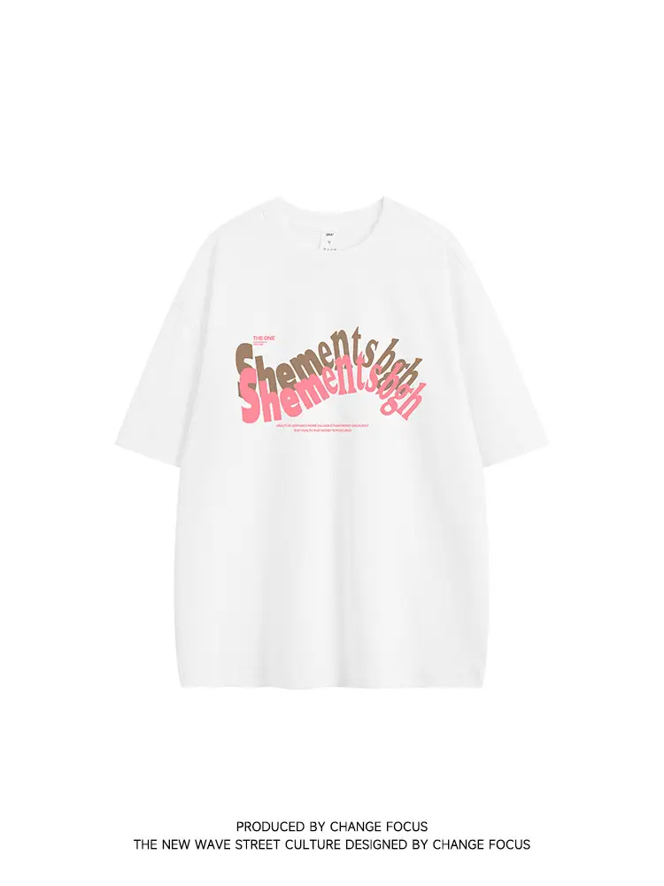 ACU Men White Letter Print T-Shirt Short Sleeve - Image 4