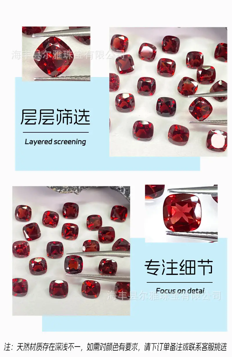 Natural Garnet Cabochon Earrings Necklace Set — feature 10