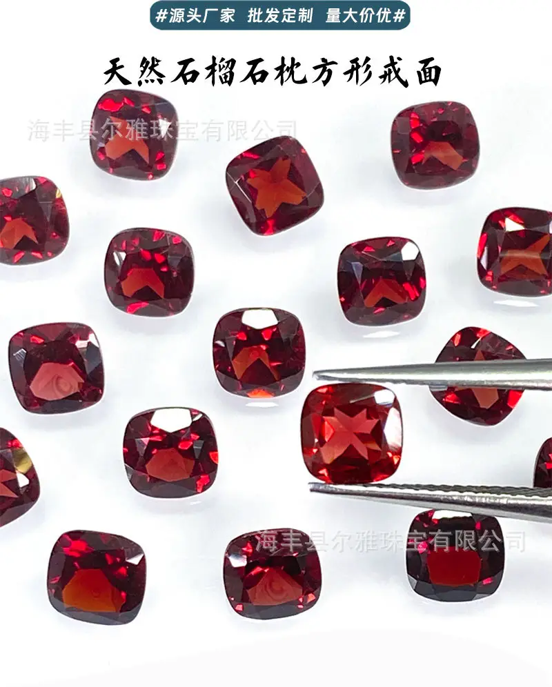 Natural Garnet Cabochon Earrings Necklace Set — feature 4