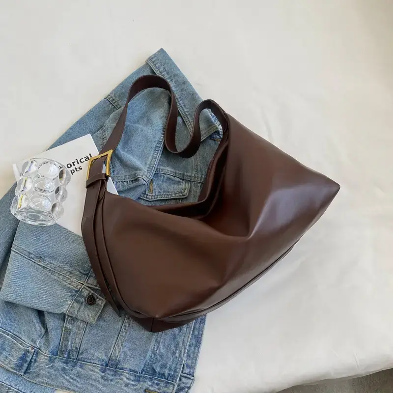Women's Beige Soft Shoulder Bag 2024 New Fashion - Image 2