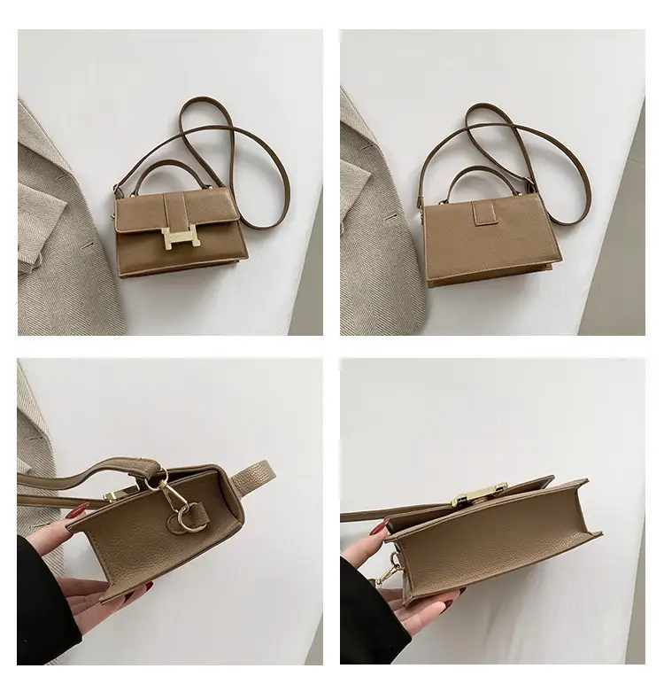 Green H-Link Shoulder Bag for Women 2024 Spring — feature 10