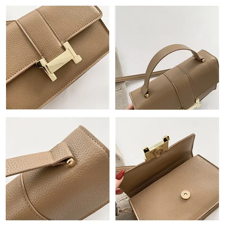 Green H-Link Shoulder Bag for Women 2024 Spring — feature 11